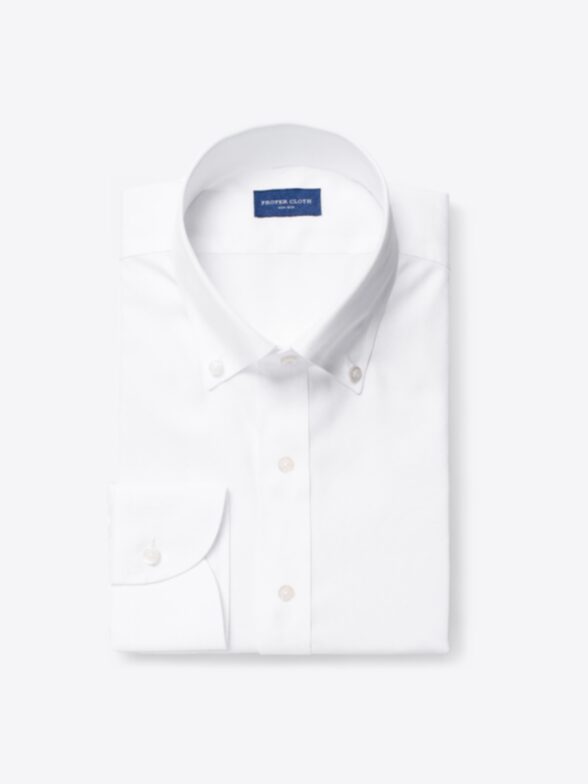 Non-Iron Supima White Pinpoint Office Button Down Product Image