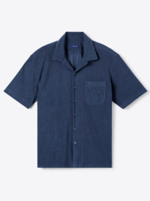 Shop Japanese Faded Navy Terry Cloth Knit