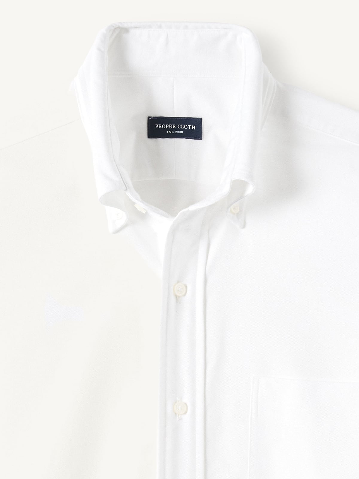 The American Pima Oxford Cloth Button Down in White The American Pima Oxford Cloth Button Down in White