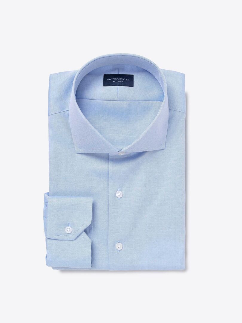 Bowery Blue Wrinkle-Resistant Pinpoint Custom Made Shirt 