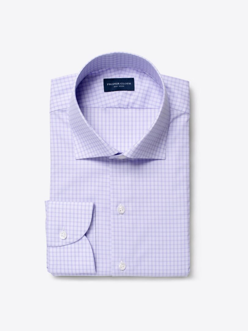 Chambers Lavender Check Men's Dress Shirt 