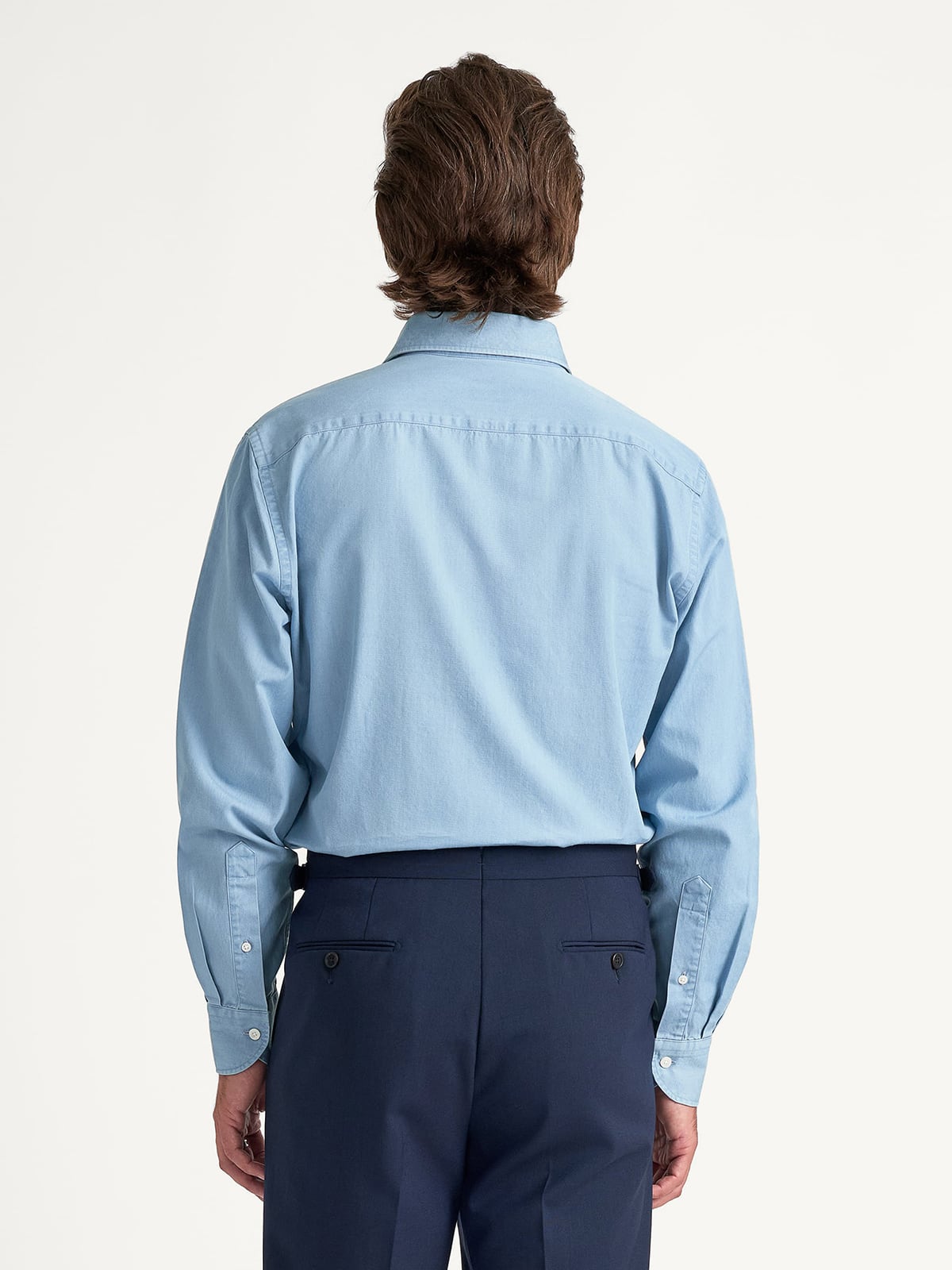 Albiate Light Wash Indigo Denim Dress Shirt Shirt
