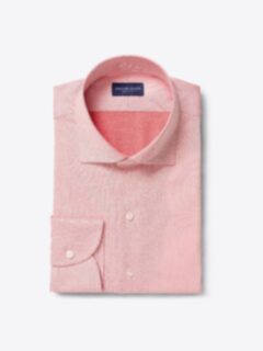 Stafford Light Red Twill Dress Shirt Shirt by Proper Cloth Stafford Light Red Twill Dress Shirt Shirt by Proper Cloth
