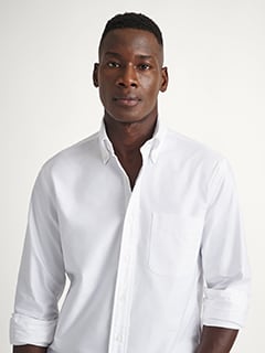 formal dress wedding guest fall Traveler Stretch Dress Shirt in White M / Semi Tall / White