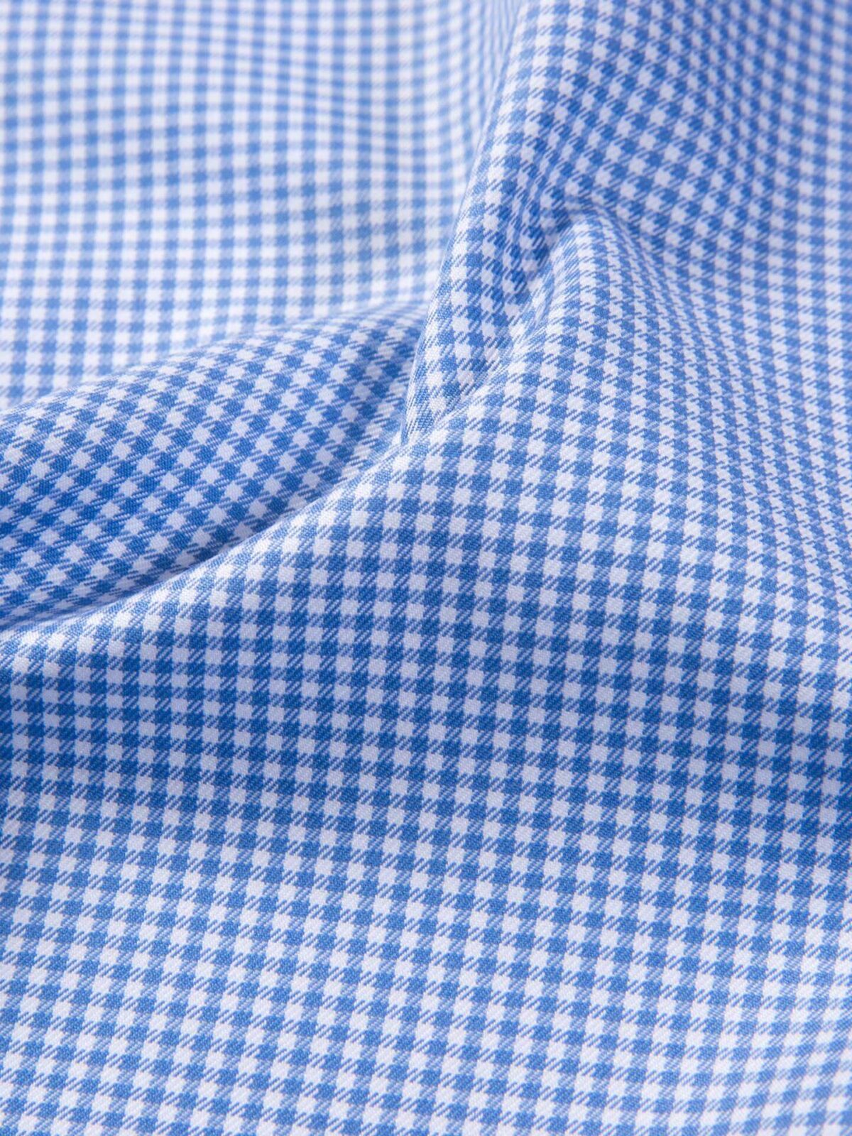 Greenwich Blue Mini Check Shirts by Proper Cloth