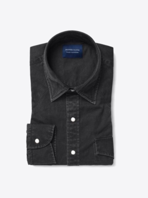 Shop Albiate Washed Black Denim