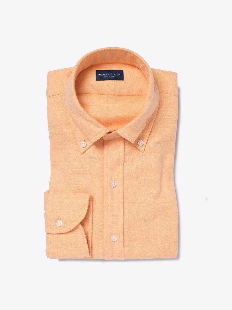 Canclini Sorbet Oxford Beacon Flannel Fitted Dress Shirt 