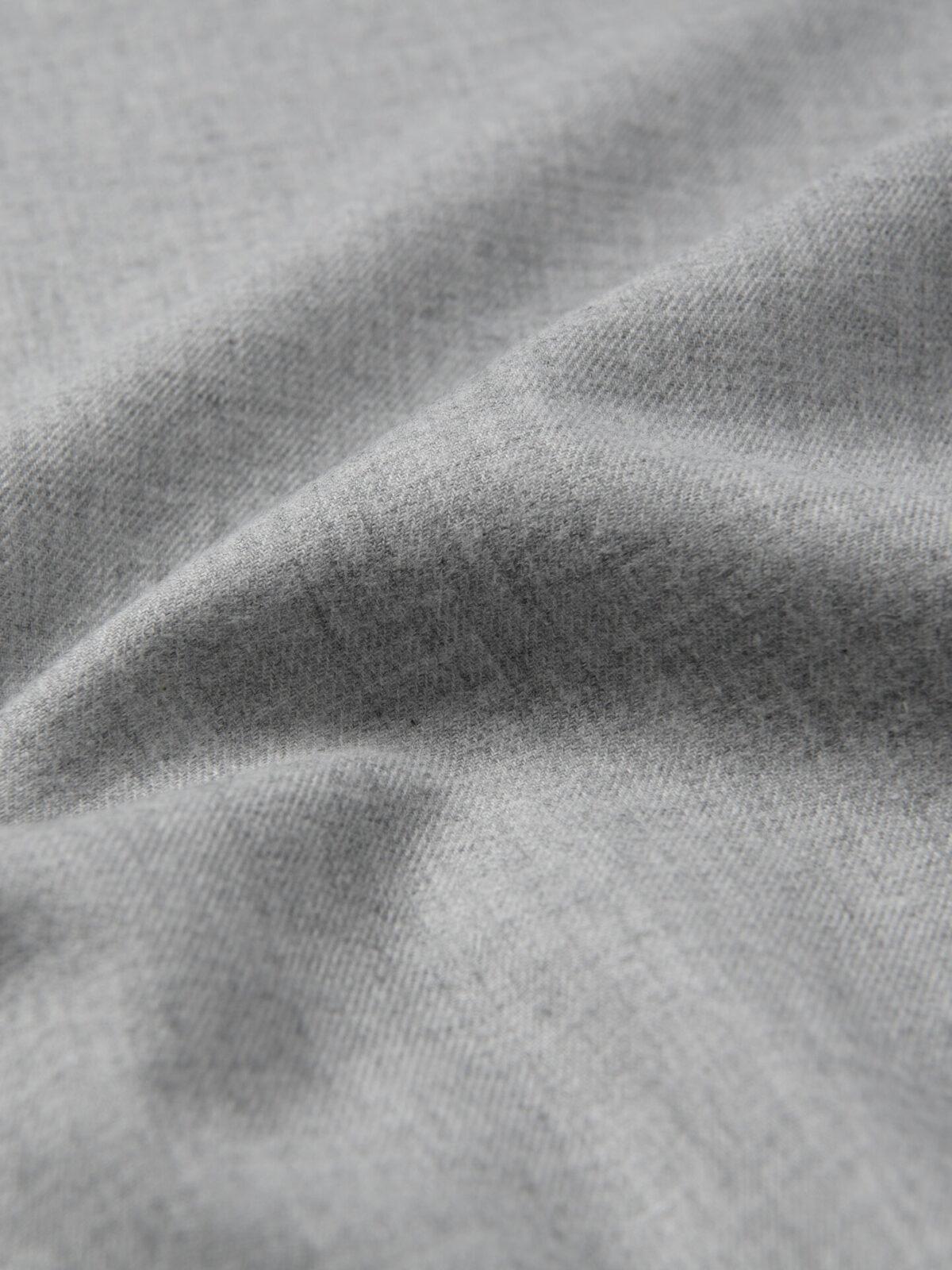 Ludlow Light Grey Melange Brushed Twill Shirt