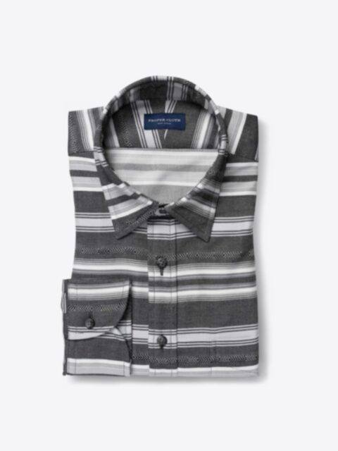 Shop Black Grey and White Southwest Stripe Jacquard