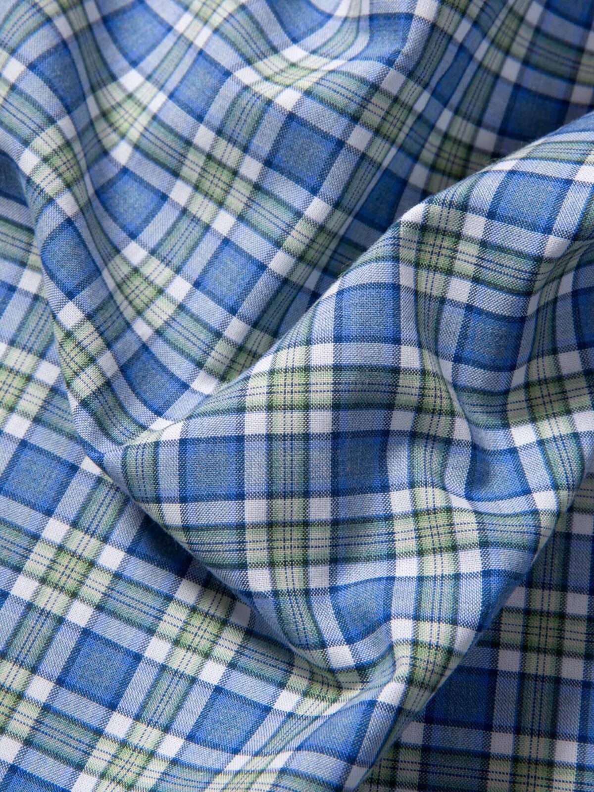 Sullivan Green Melange Check Shirts by Proper Cloth