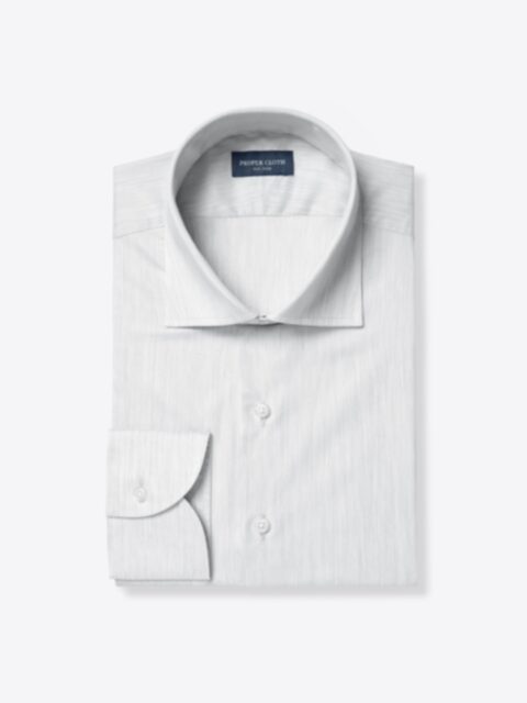 Shop Albini Grey Melange Performance Lyocell Stretch Twill