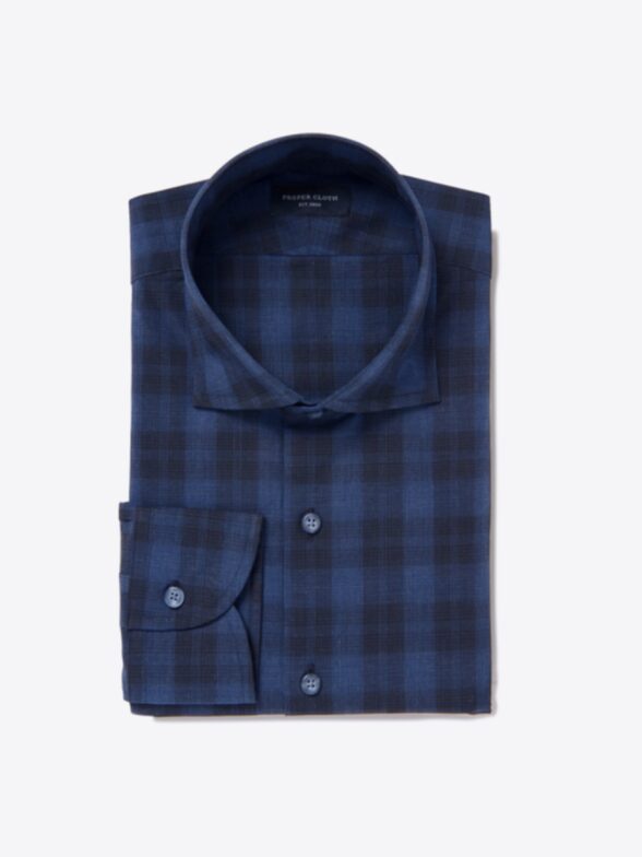 Bleecker Navy Melange Plaid
