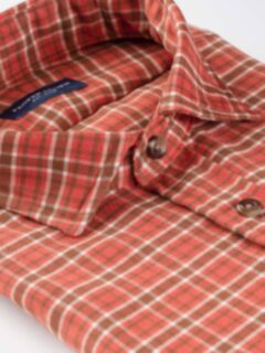 Men's Orange Flannel - Made from Highly Breathable Stretch Fabric