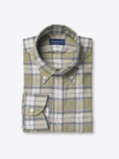 雑誌で紹介された Satoyama Sage and Grey Plaid Flannel Shirt by Proper Cloth トップス