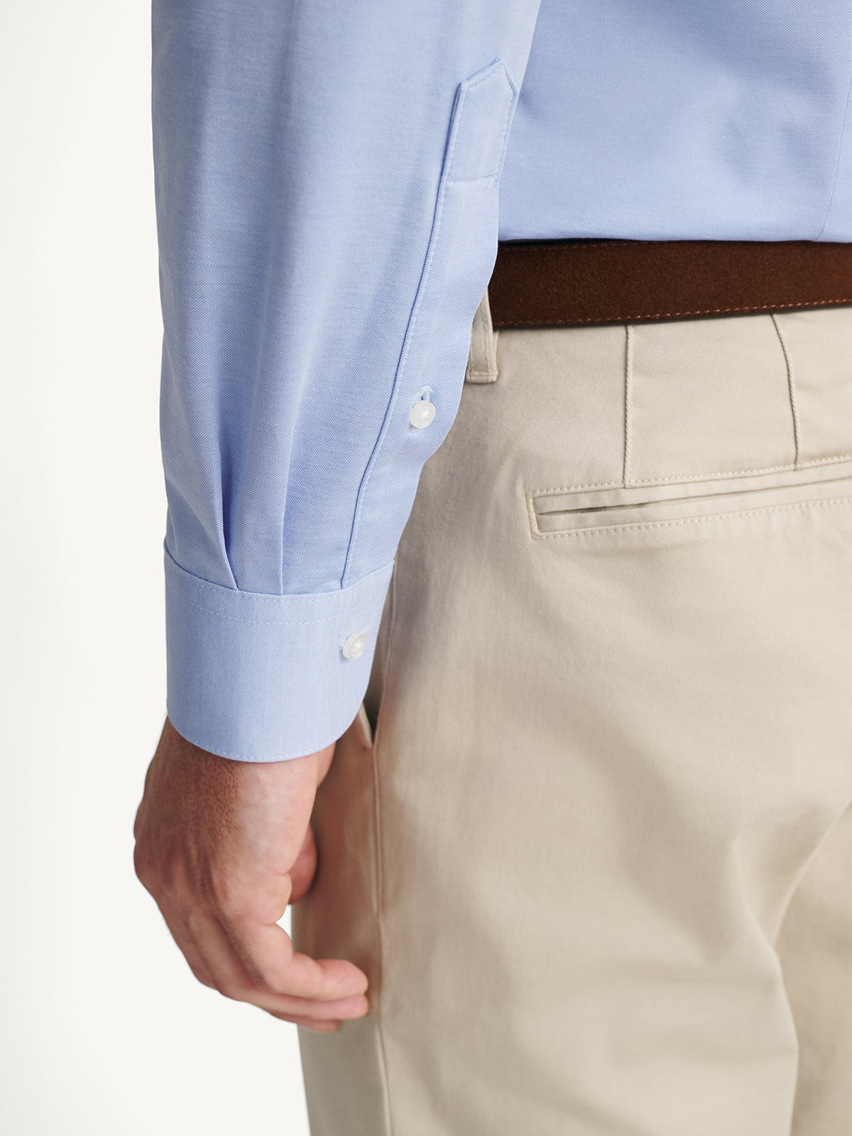 The Performance Easy Care Knit Dress Shirt in Light Blue The Performance Easy Care Knit Dress Shirt in Light Blue