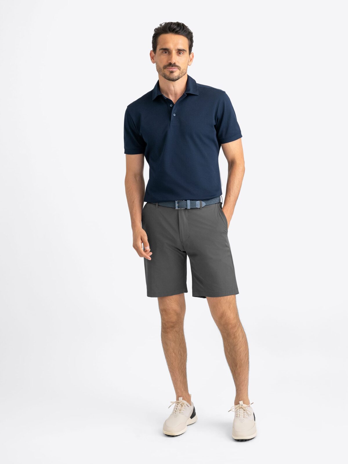 The Goldfinch Pique Golf Polo in Navy