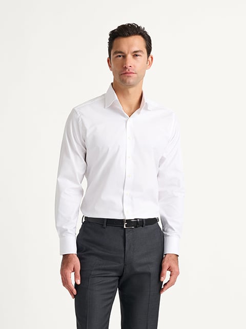 Thomas Mason White 3-Ply Regal Twill Shirt by Proper Cloth