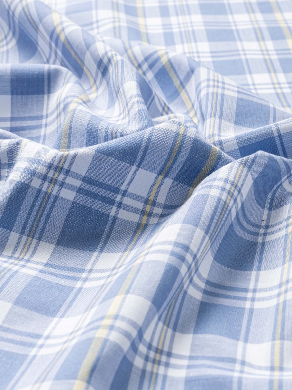 Sky Blue and Yellow Madras Shirts by Proper Cloth