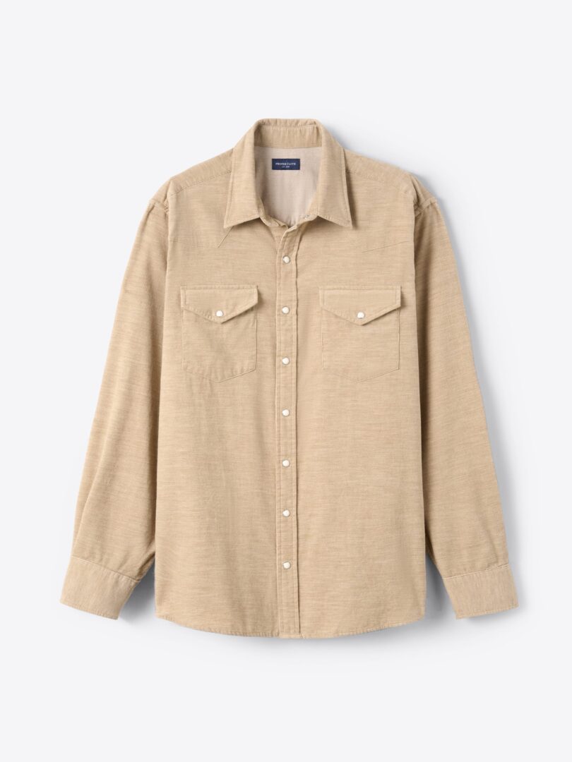 Japanese Camel Melange Pincord Corduroy 