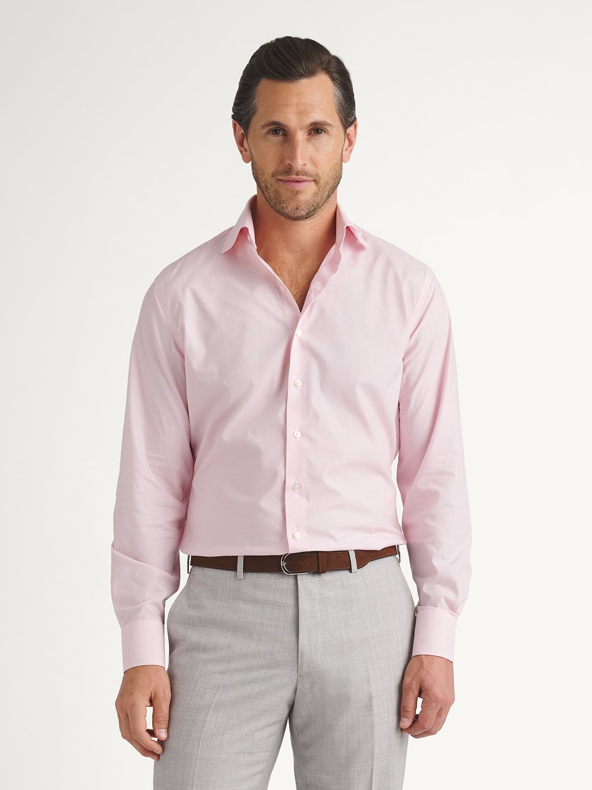 mini gingham dress shirt Slim Mini Gingham Wrinkle-resistant Everyday Performance Dress Shirt