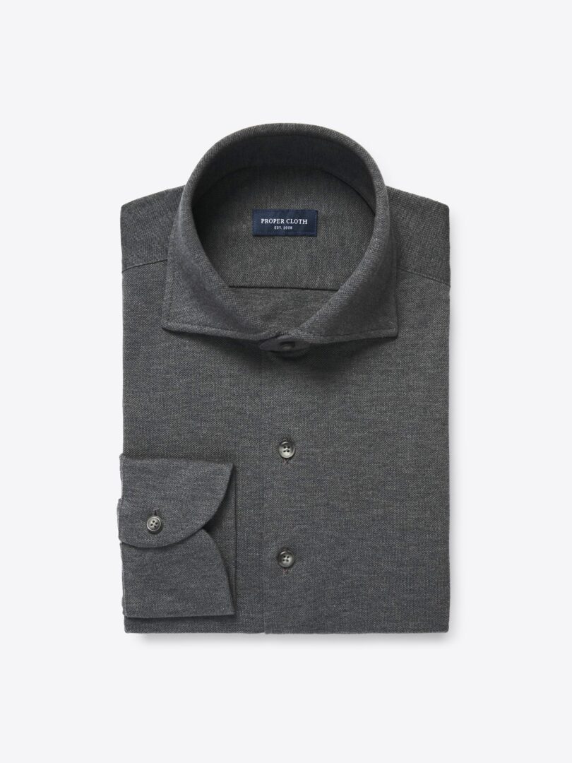The Cutaway Collar Italian Knit Shirt Product