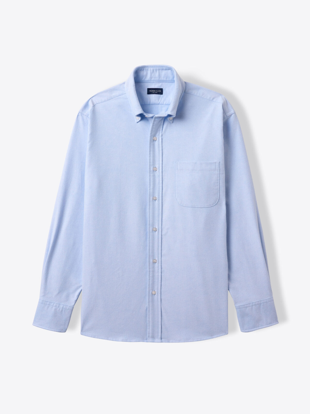 Light Blue Brushed Oxford Shirt by Proper Cloth