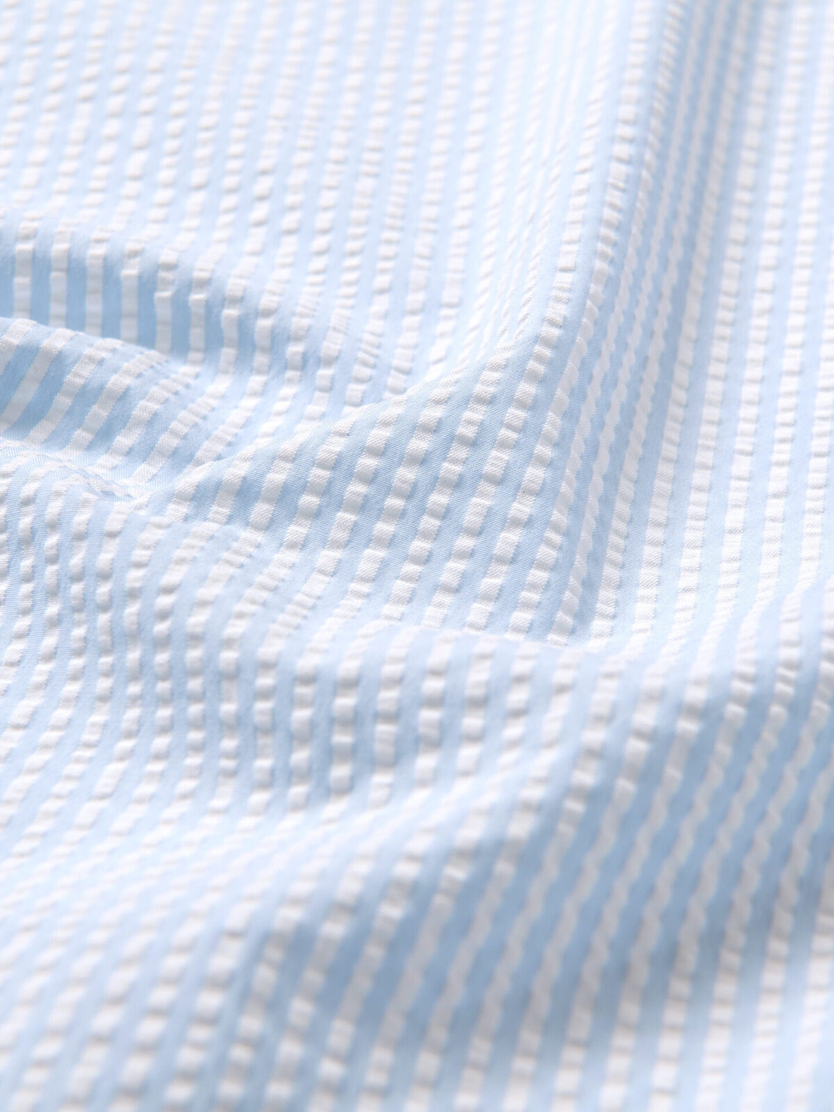 Albini Light Blue Striped Seersucker Shirts by Proper Cloth