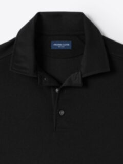 The Goldfinch Pique Golf Polo in Black