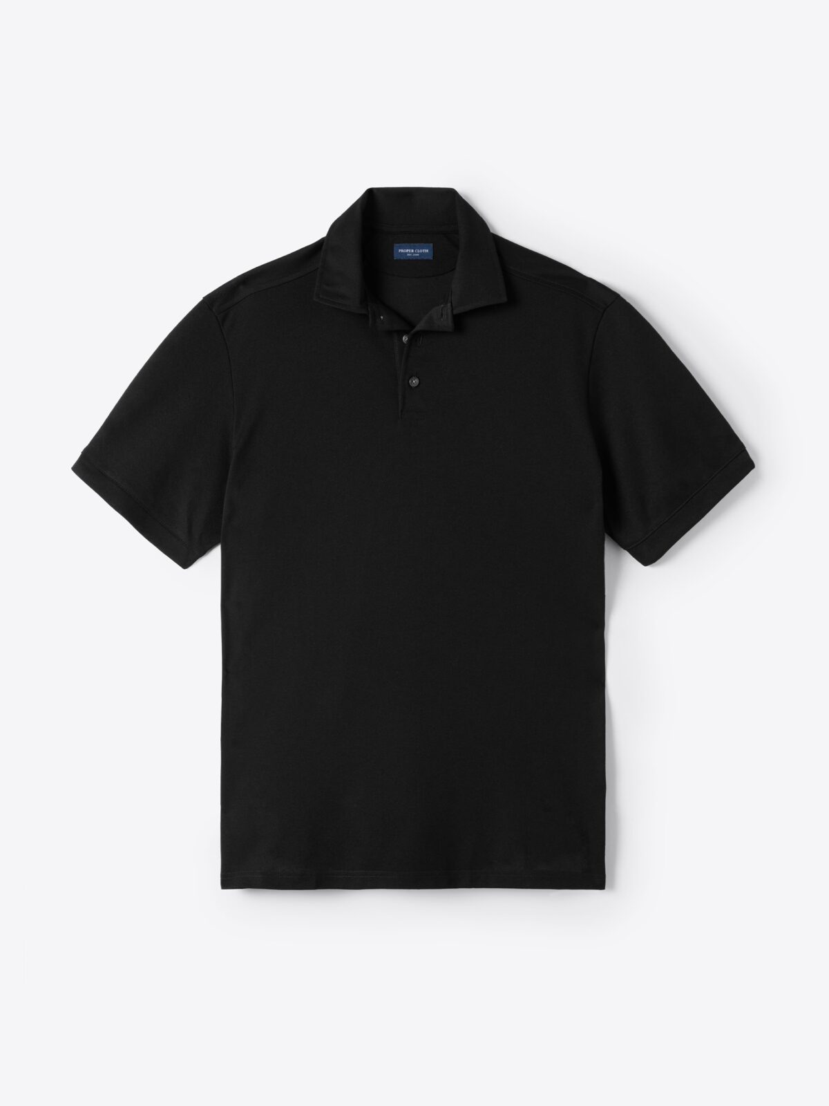 The Goldfinch Pique Golf Polo in Black