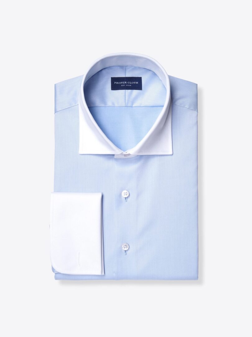 Mayfair Wrinkle-Resistant Light Blue Twill 