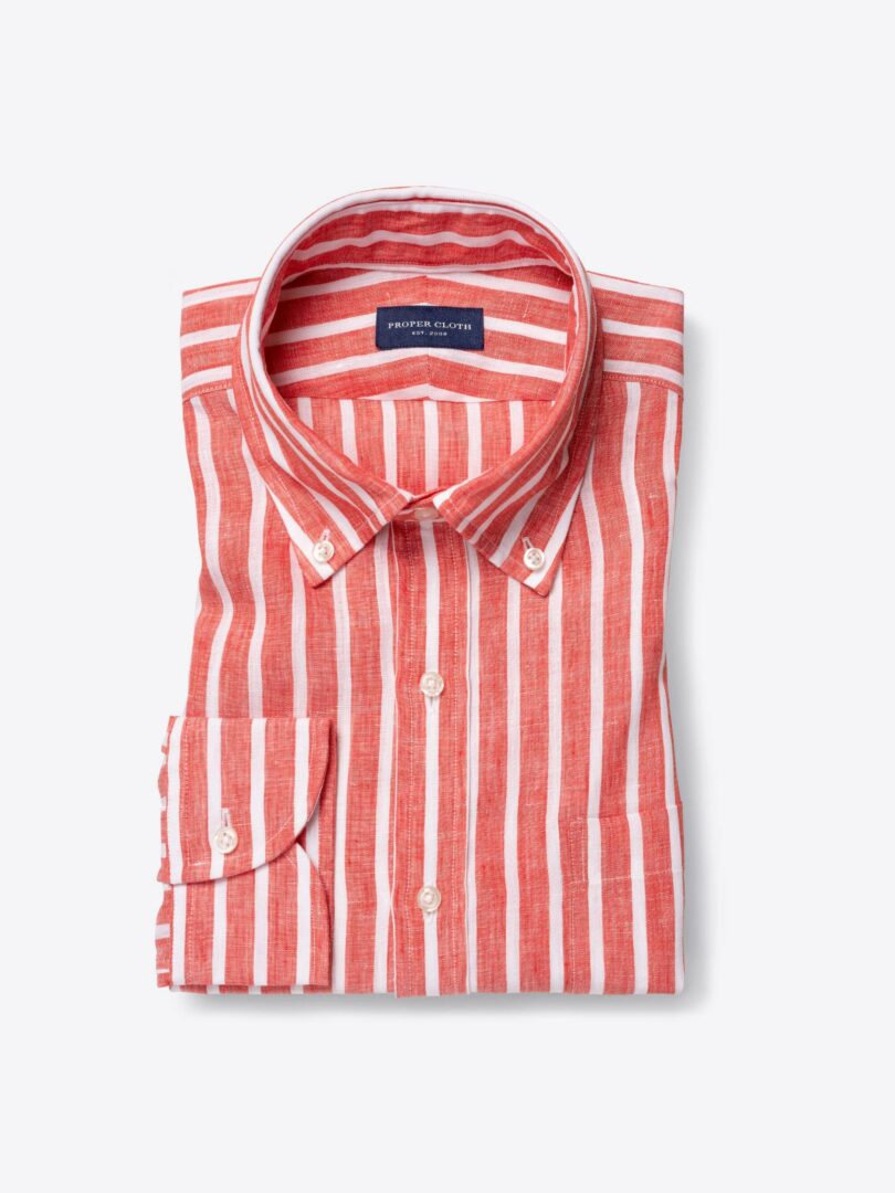 Grandi and Rubinelli Red Stripe Linen 