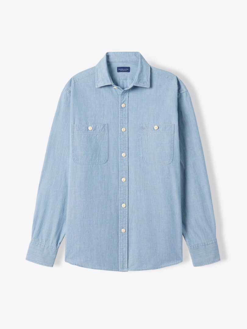 Light Wash Indigo Chambray Shirts by Proper Cloth