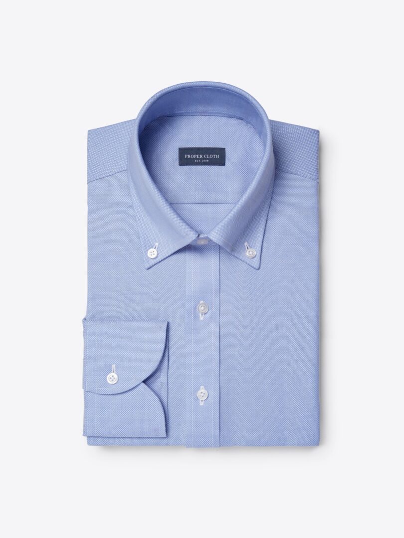 Reda Light Blue Merino Wool Royal Oxford 