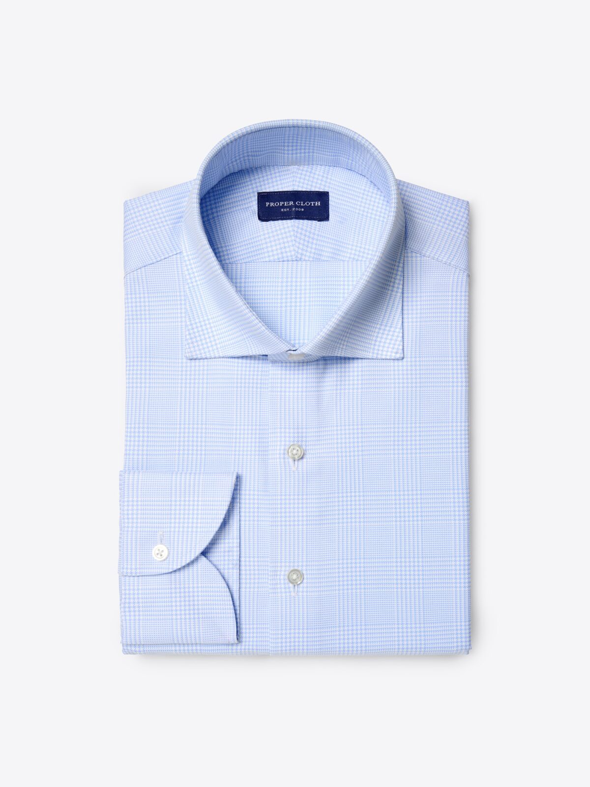 Thomas Mason Blue Glen Plaid Royal Oxford Shirt by Proper Cloth
