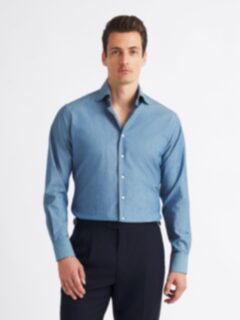 The Chambray Dress Shirt in Blue Indigo