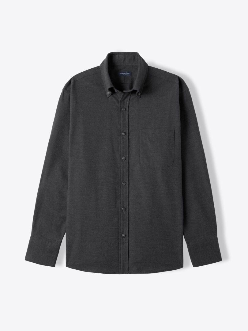 Thomas Mason Charcoal Melange Flannel 