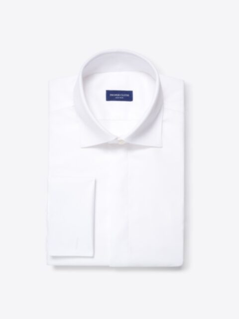 The Covered Placket Tuxedo Shirt in Thomas Mason Fine Twill