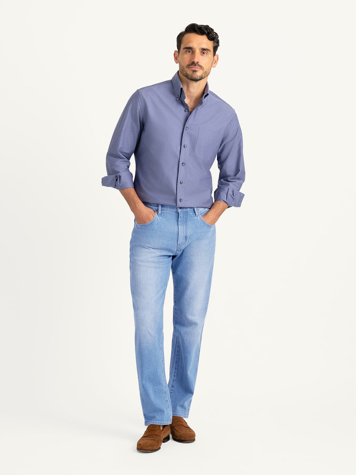 The Clark Oxford Cloth Button Down in Slate