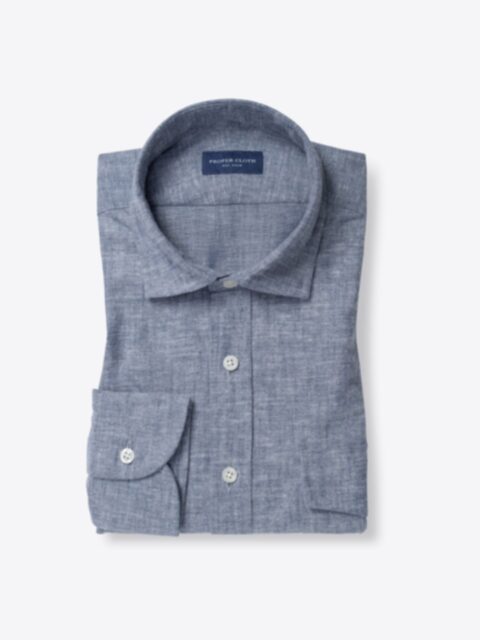 Shop Portuguese Slate Brushed Chambray