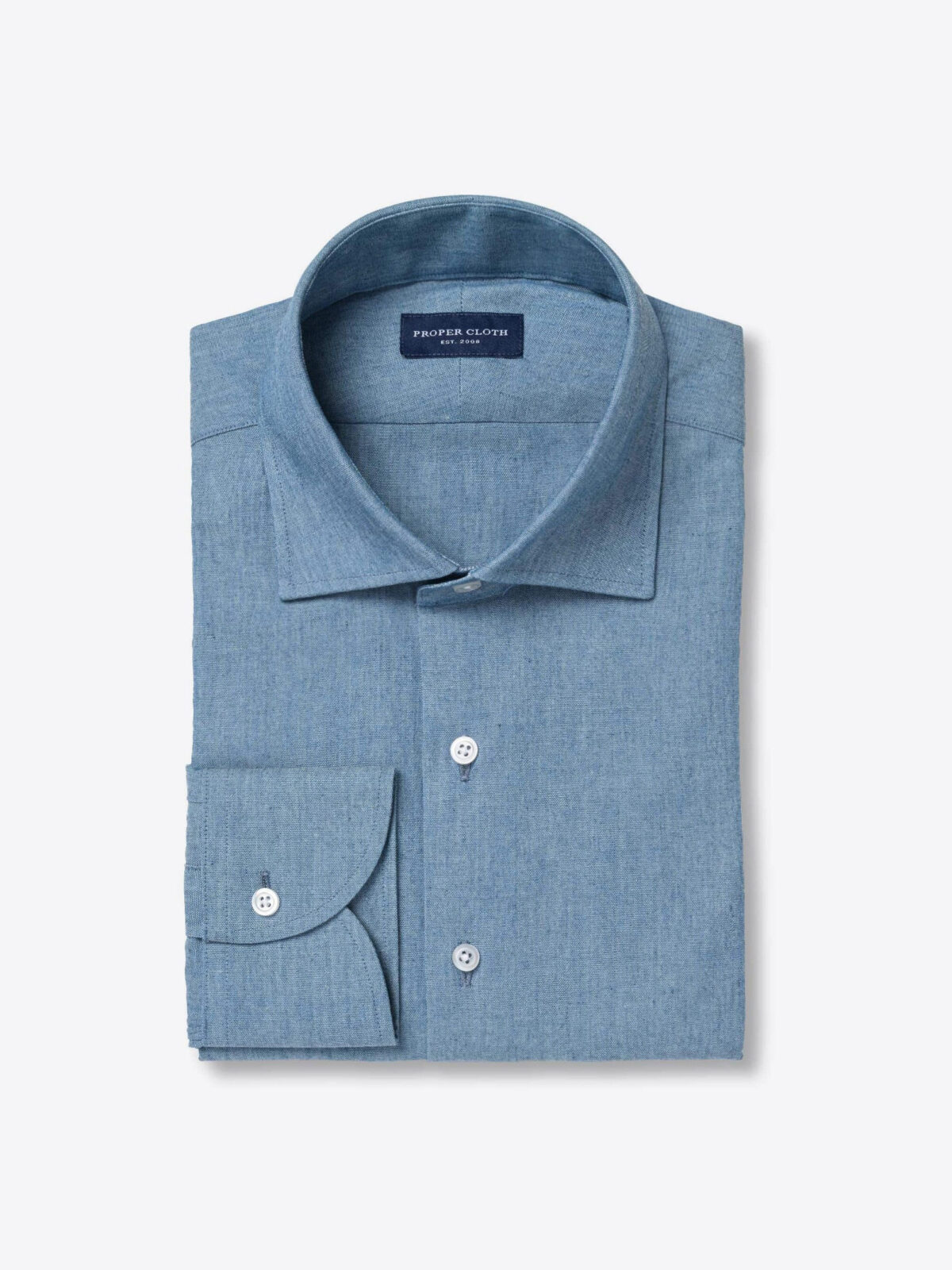 Blue Indigo Chambray Shirt by Proper Cloth