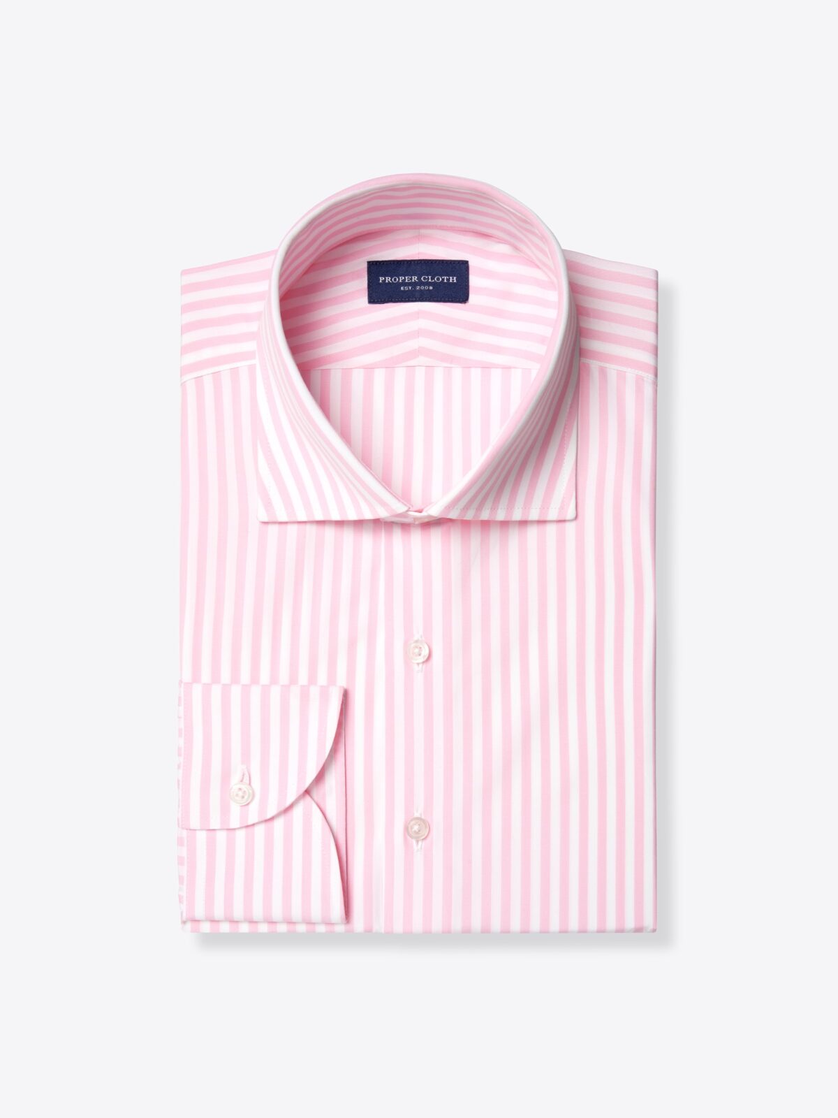 Stanton Pink Bengal Stripe 120s Broadcloth Shirt by Proper Cloth