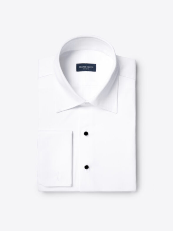 White Tuxedo Shirt Product Image