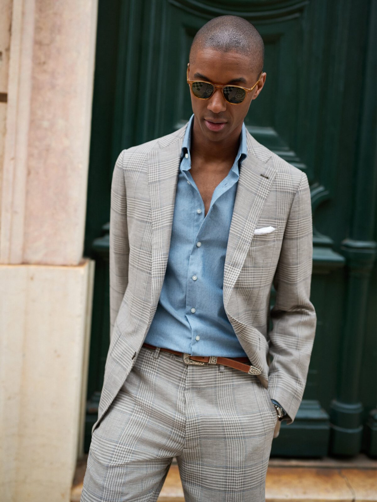 Blue Indigo Chambray Shirt by Proper Cloth