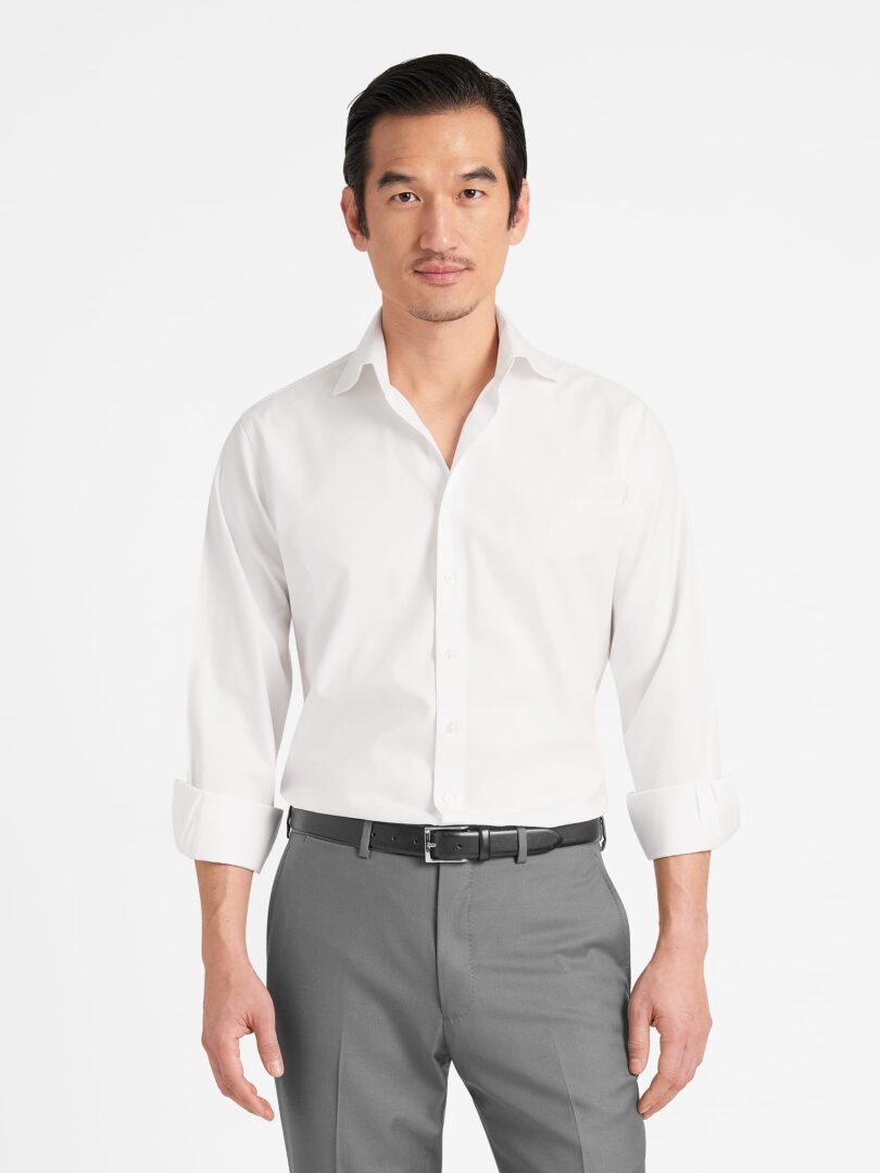 Thomas Mason Non-Iron White Twill Thumb Detail