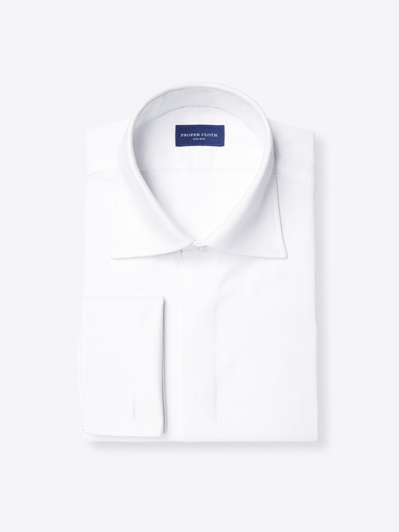Thumb Photo of Non-Iron Supima White Royal Oxford Roma Spread French Cuff