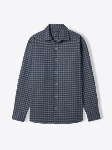 Shop Kent Blue Melange Ombre Check Lightweight Flannel
