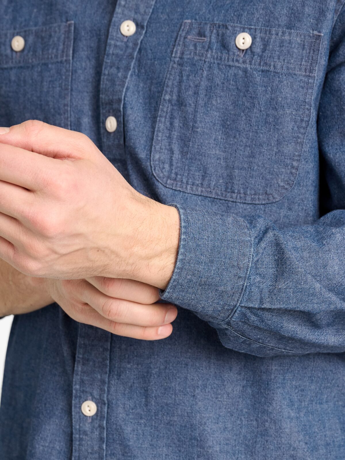 The Japanese Selvedge Heavy Chambray Utility Shirt in Indigo