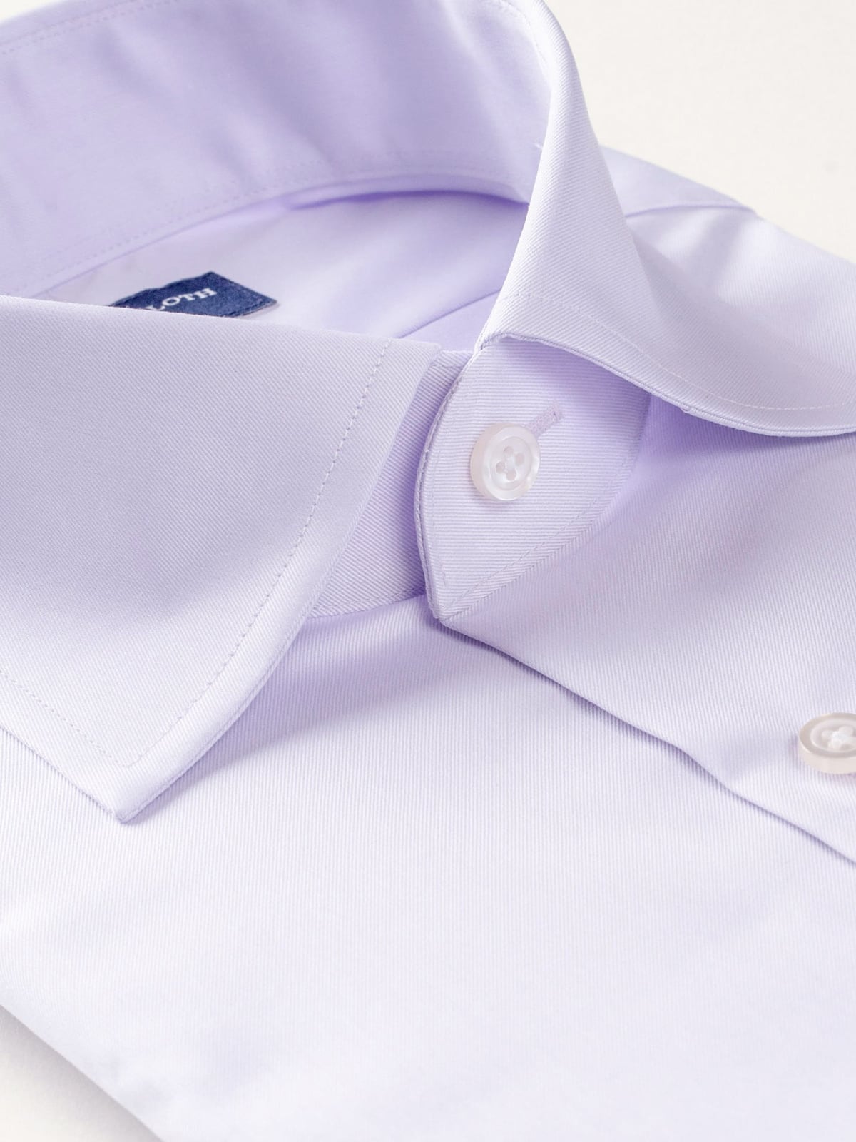 Proper Cloth Men's Greenwich Lavender Twill Roma Spread Custom Dress Shirt - Pink, Size: 21, Big, Tall, 100% Cotton