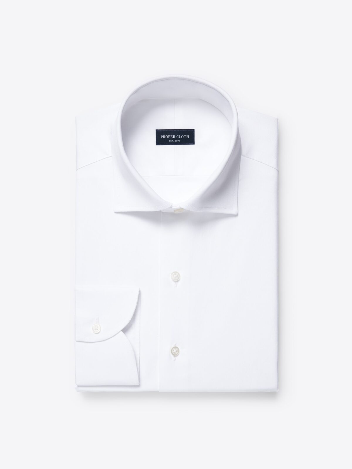 Thomas Mason White 3-Ply Regal Twill Shirt by Proper Cloth