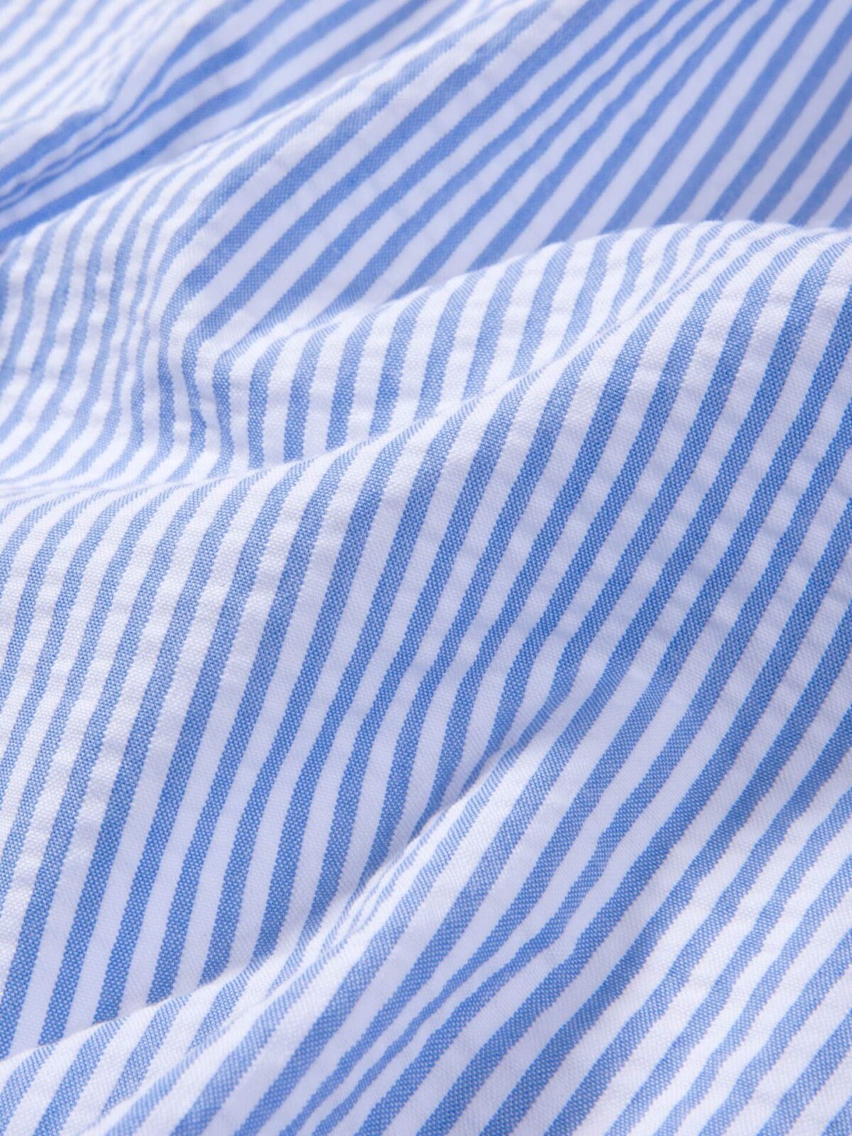 Blue Stripe Seersucker Short Sleeve